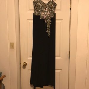 Black Prom Dress with Beading